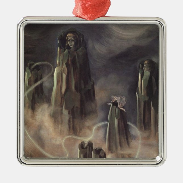 The Souls of the Mountain (by Remedios Varo) Metal Ornament (Front)