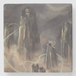 The Souls of the Mountain (by Remedios Varo) Stone Coaster
