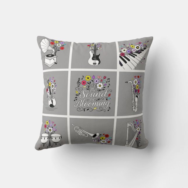 The Sound of Blooming – Music Collection Cushion (Back)
