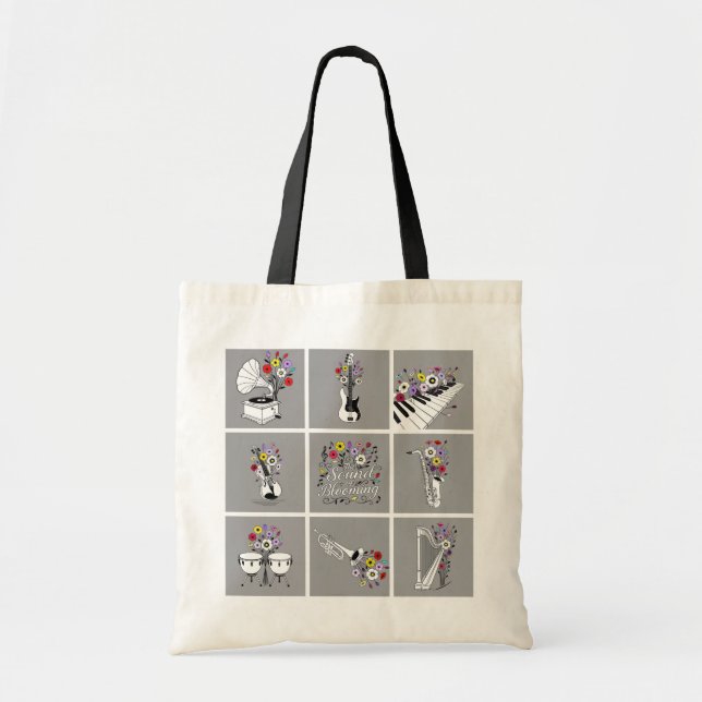 The Sound of Blooming – Music Collection Tote Bag (Front)