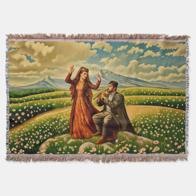 The Sound Of Duduk Throw Blanket (Front)