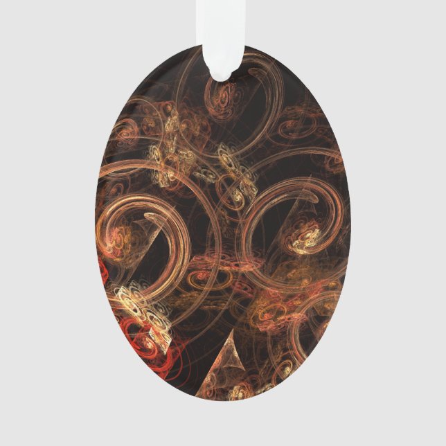 The Sound of Music Abstract Art Acrylic Oval Ornament (Front)