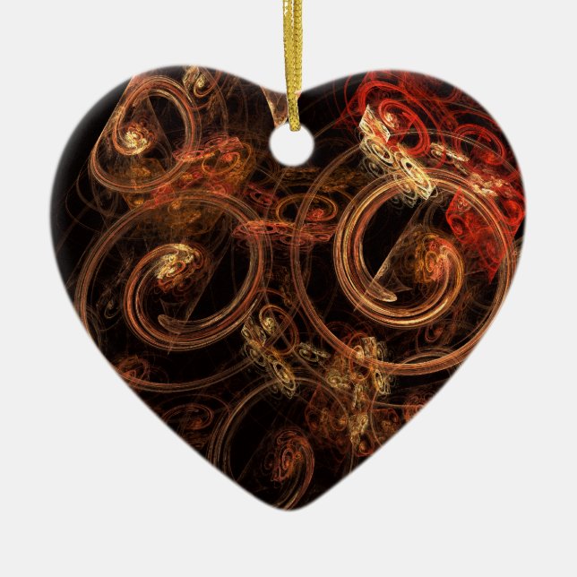 The Sound of Music Abstract Art Heart Ornament (Front)