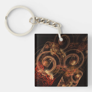 The Sound of Music Abstract Art Key Ring