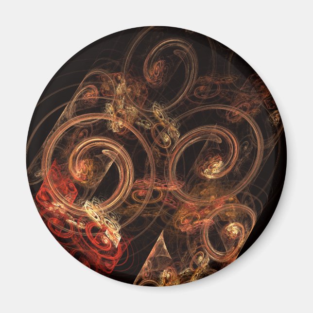 The Sound of Music Abstract Art Round Magnet (Front)