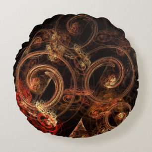 The Sound of Music Abstract Art Round Pillow