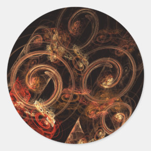 The Sound of Music Abstract Art Round Sticker