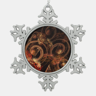 The Sound of Music Abstract Art Snowflake Pewter Christmas Ornament