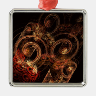 The Sound of Music Abstract Art Square Metal Tree Decoration