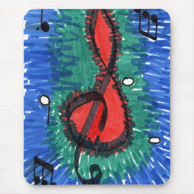 "The Sound of Red" Abstract Design Mousepad (Front)