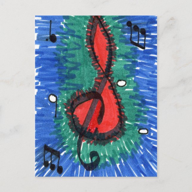 "The Sound of Red" Abstract Postcard (Front)