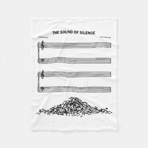 The Sound Of Silence Funny Musical  Fleece Blanket