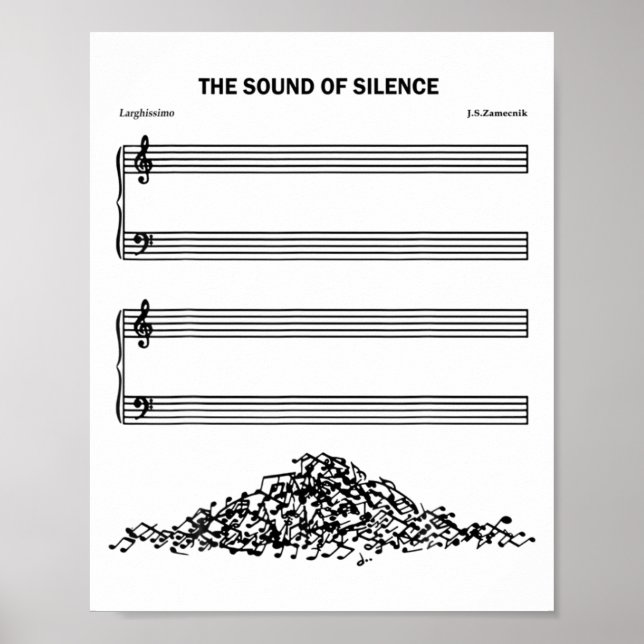 The Sound Of Silence Funny Musical  Poster (Front)