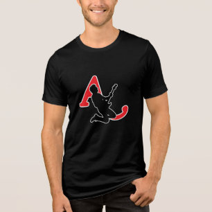 The Sound of Silence: Minimalist Rock Silhouette Tri-Blend Shirt