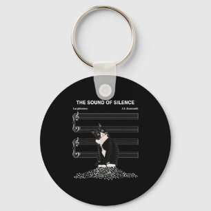The Sound Of Silence Music And Cats Lover Key Ring