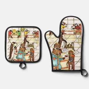The Soup 🥣 Slurper Oven Mitt & Pot Holder Set