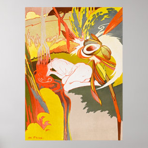 The Source of Evil - Art Nouveau Femme Fatale  Poster