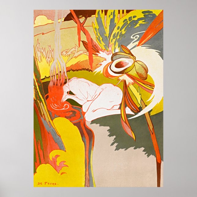 The Source of Evil - Art Nouveau Femme Fatale  Poster (Front)