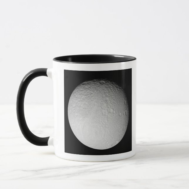 The South Pole of Saturn's moon Tethys Mug (Left)