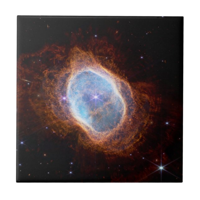 The Southern Ring Nebula Ceramic Tile (Front)