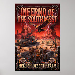 The Southwest Hellish Desert Realm Western Gothic Poster