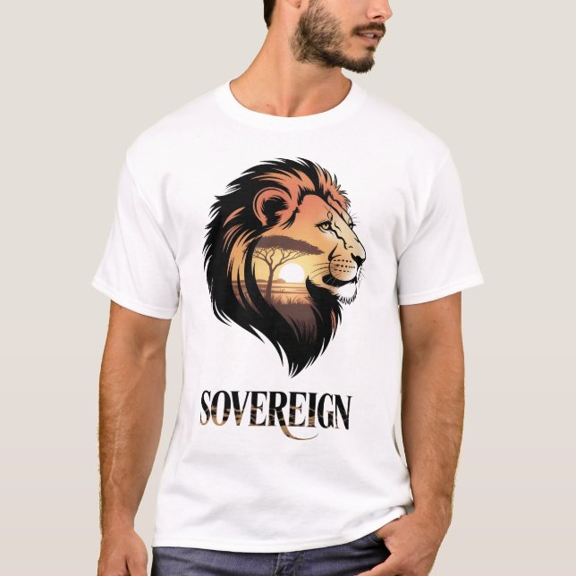 The Sovereign Lion Savannah Sunset Tee (Front)