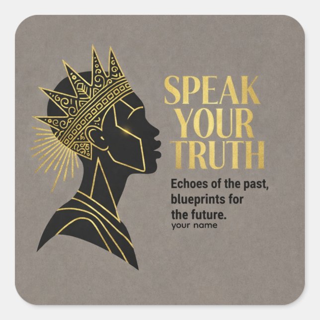 The Sovereign Voice: Echoes & Blueprints Square Sticker (Front)