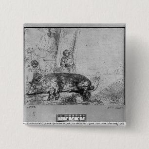 The Sow, 1643 15 Cm Square Badge