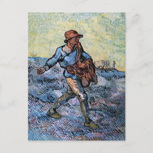 The Sower (after Millet), Van Gogh Fine Art Postcard (Front)