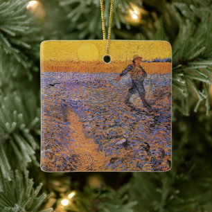 The Sower by Vincent van Gogh Ceramic Ornament