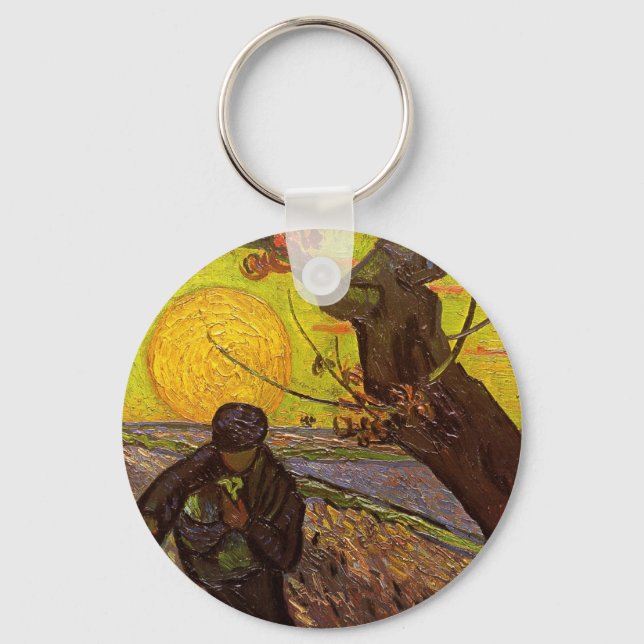 The Sower by Vincent van Gogh Key Ring (Front)