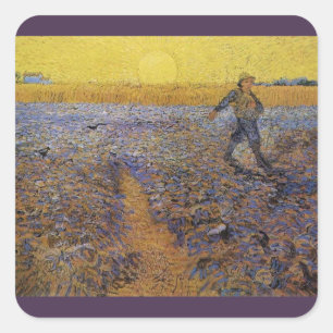 The Sower  by Vincent Van Gogh Square Sticker