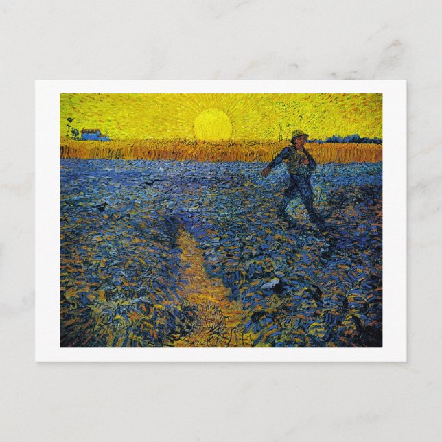 The Sower (F422) Van Gogh Fine Art Postcard (Front)
