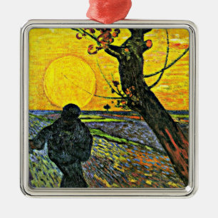 The Sower, fine art painting by Vincent van Gogh Metal Ornament
