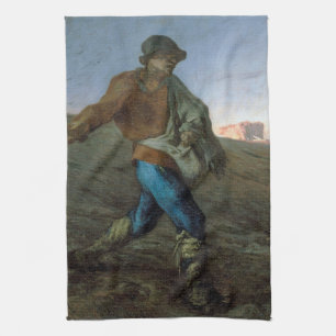 The Sower, Jean-Francois Millet Tea Towel