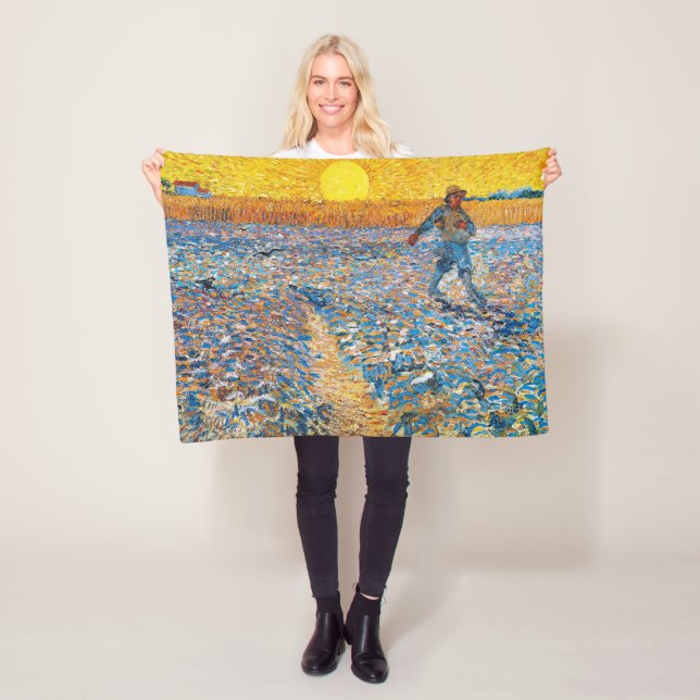 The Sower, Van Gogh Fleece Blanket (In Situ)