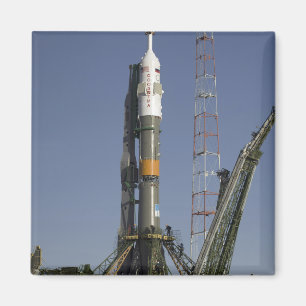The Soyuz rocket is erected into position 2 Magnet