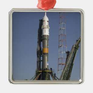 The Soyuz rocket is erected into position 2 Metal Tree Decoration
