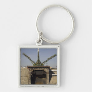 The Soyuz rocket is erected into position 3 Key Ring