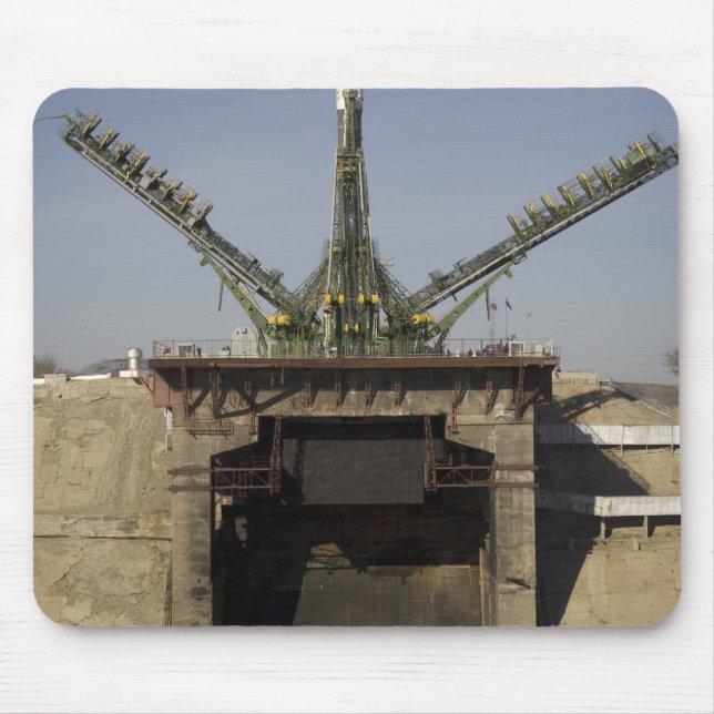The Soyuz rocket is erected into position 3 Mouse Pad (Front)
