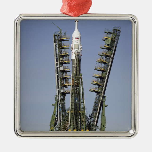 The Soyuz rocket is erected into position 4 Metal Ornament (Front)