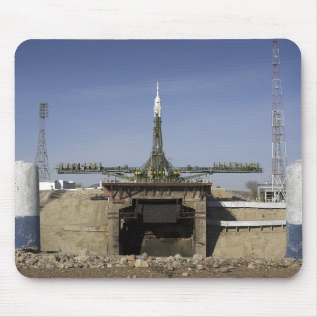 The Soyuz rocket is erected into position 6 Mouse Pad (Front)