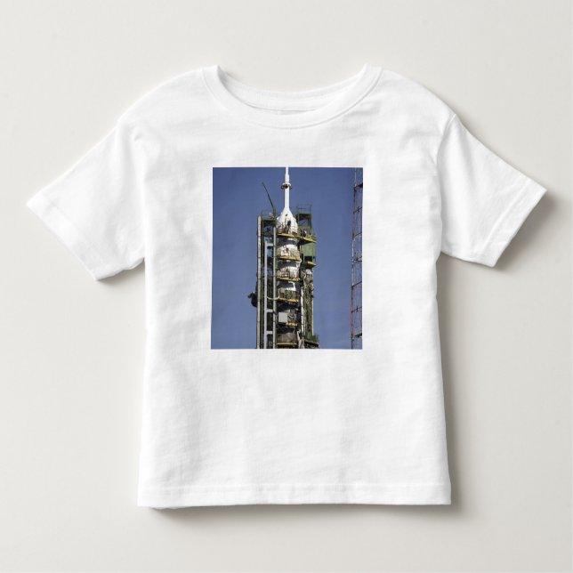 The Soyuz rocket is erected into position Toddler T-Shirt (Front)