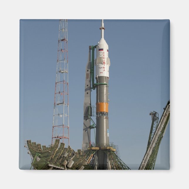 The Soyuz rocket shortly after arrival Magnet (Front)