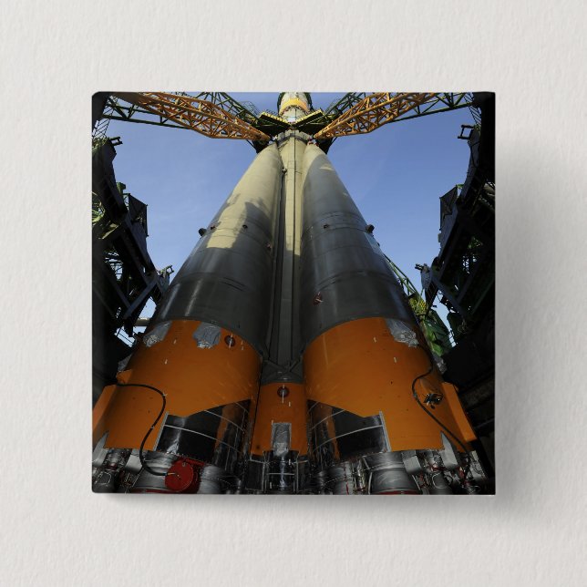 The Soyuz TMA-13 spacecraft 2 15 Cm Square Badge (Front)