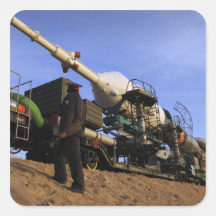 The Soyuz TMA-13 spacecraft 3 Square Sticker