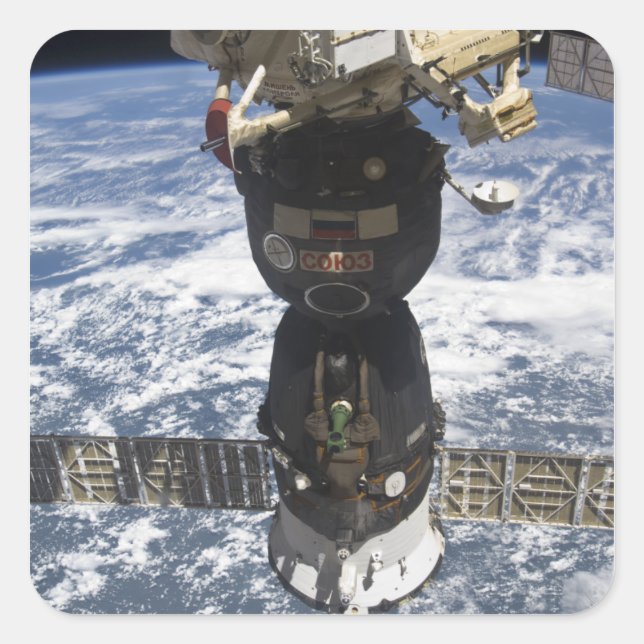 The Soyuz TMA-19 spacecraft Square Sticker (Front)