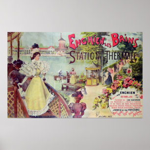 The spa resort of Enghien-les-Bains, France Poster