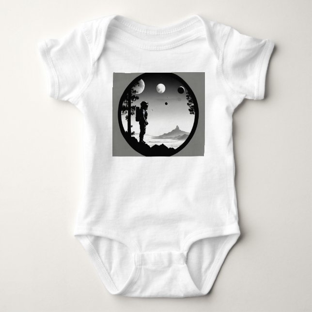 The space baby bodysuit (Front)