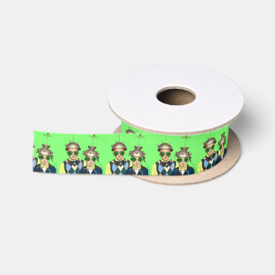 the Space Cadet Brothers print Satin Ribbon